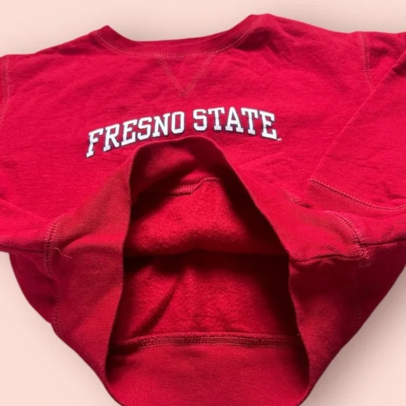 Toddler College Kids Red Fresno State Crewneck Sweatshirt Size 5/6T - Picture 5 of 10